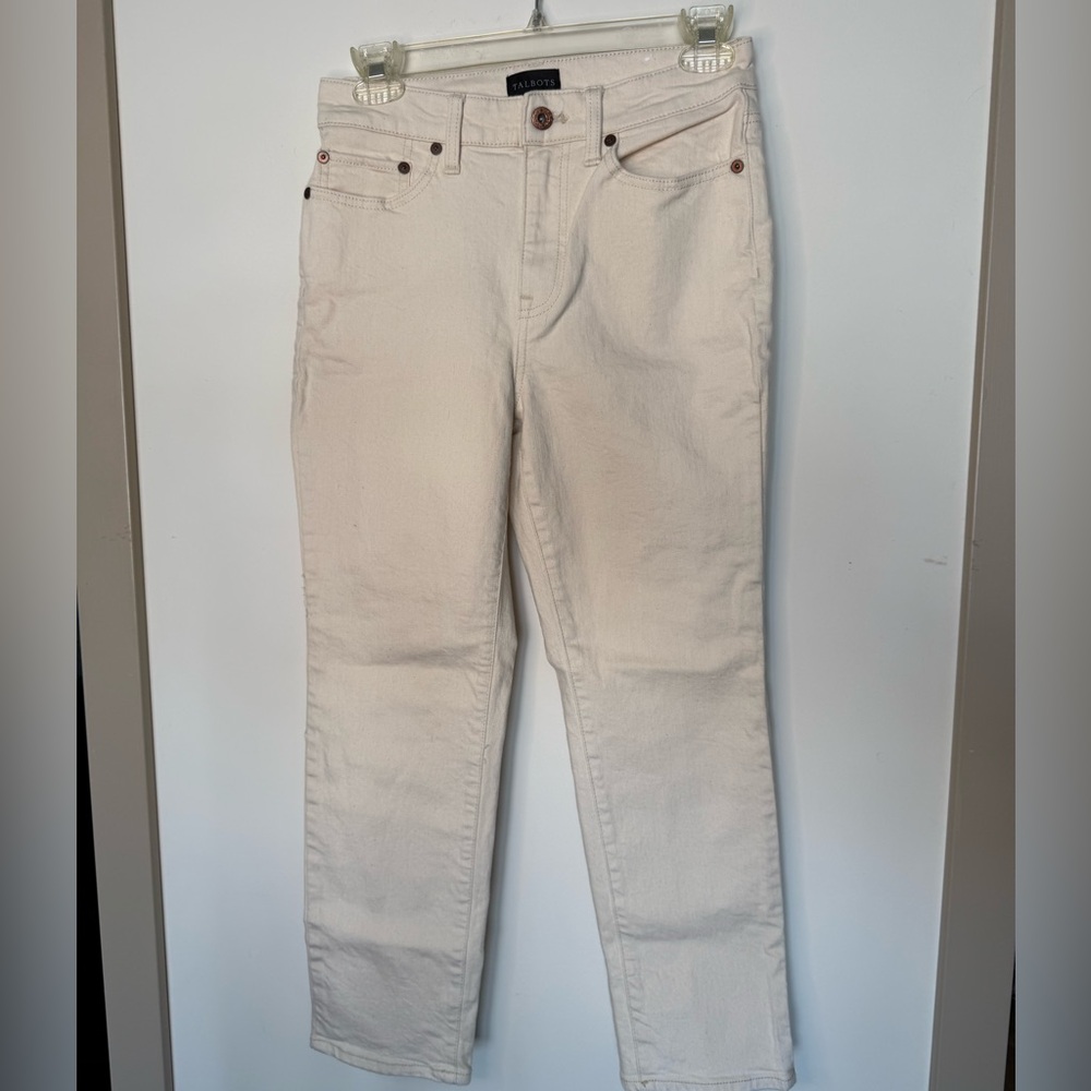 Talbots Modern Ankle Jeans Natural Size 2 Petite
